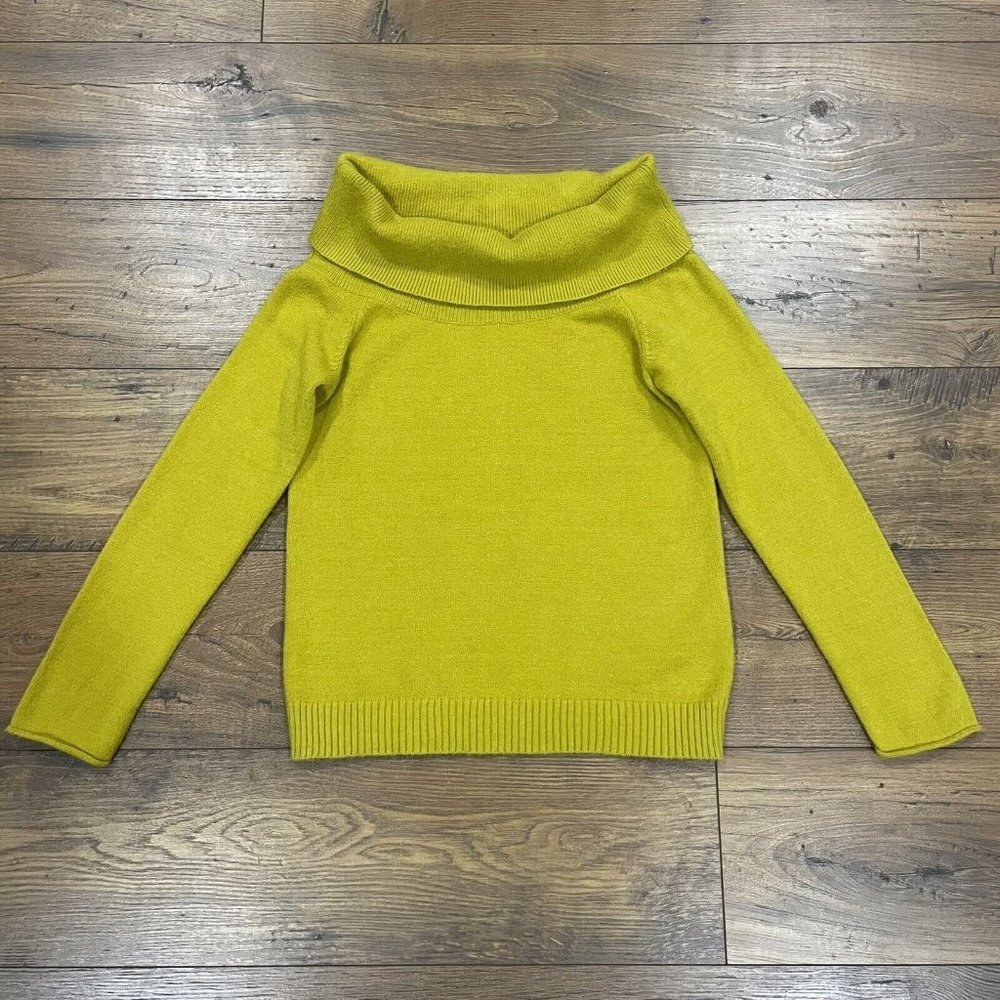 ANTHROPOLOGIE Sweater Sz Small $119‎ Soft Shelby Off Shoulder Mustard Yellow Top